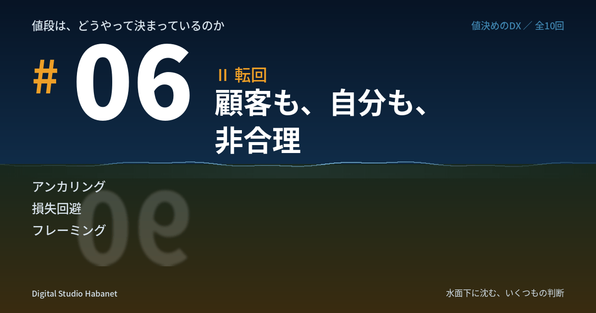 値段は、どうやって決まっているのか（6）顧客も、自分も、非合理